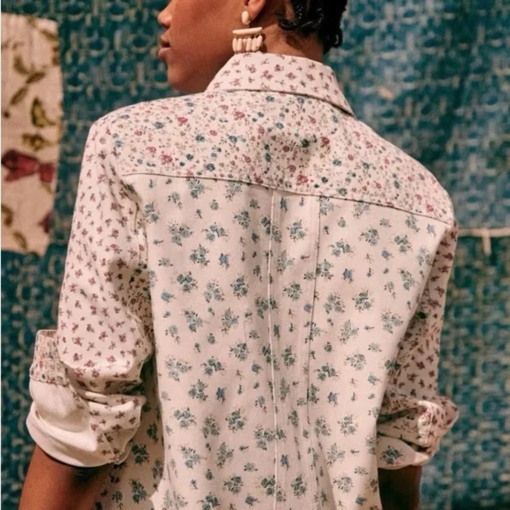 Sezane Will Jacket Canvas Floral Patchwork - Size… - image 7